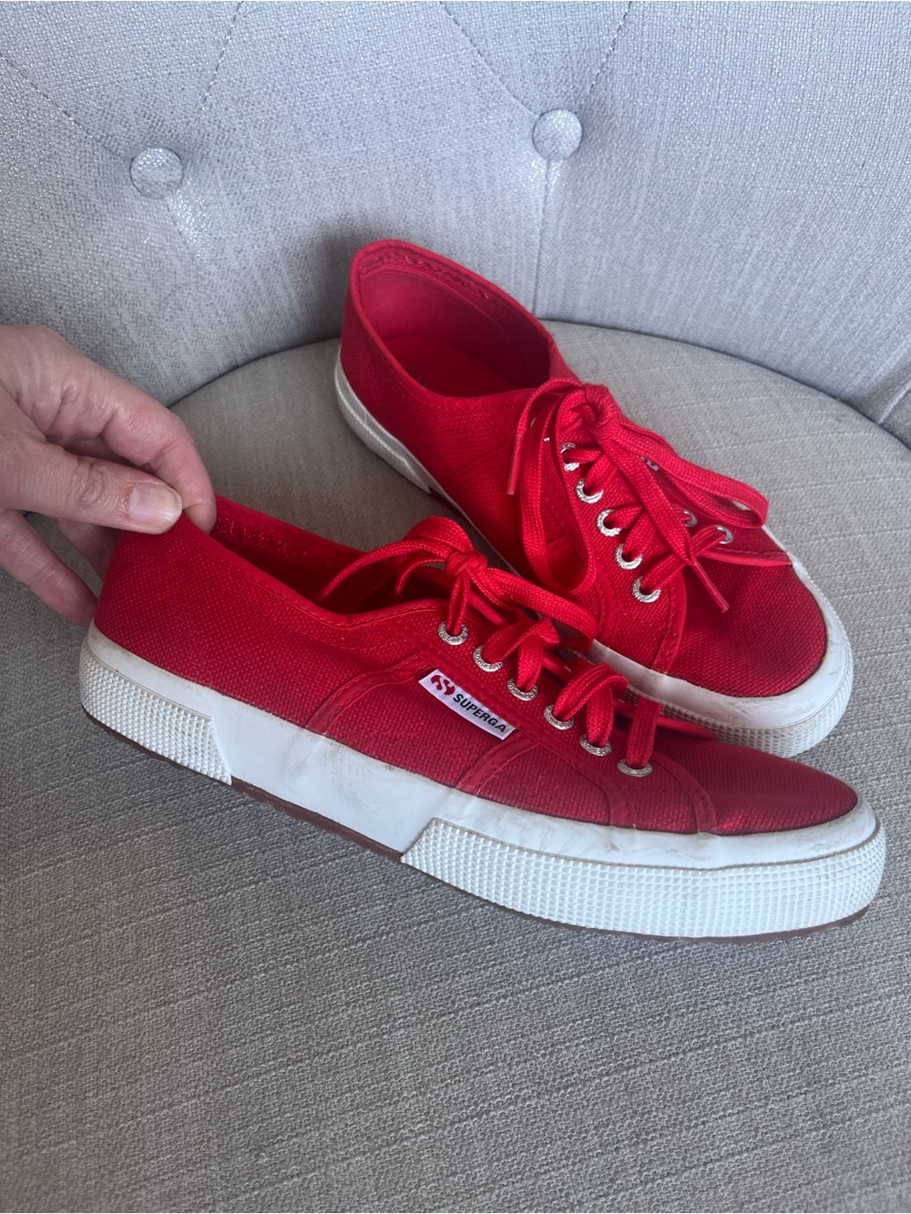 Superga Red Canvas Sneaker EU 39 Women’s Size 8